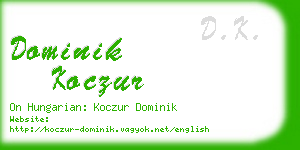 dominik koczur business card